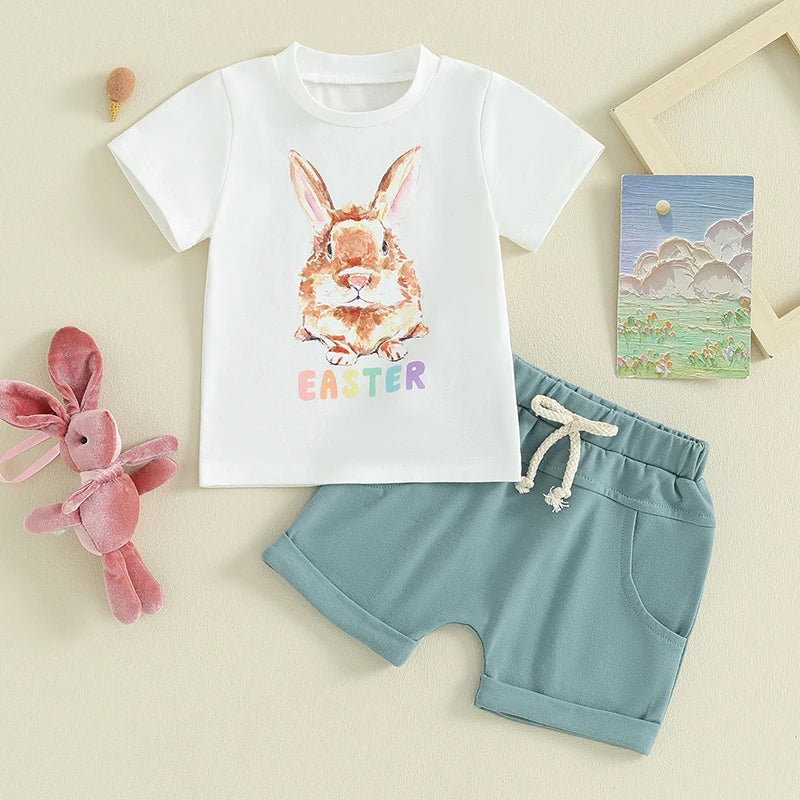 Baby Boy Bunny/Carrot 2Pcs Outfits (6M - 3Y)