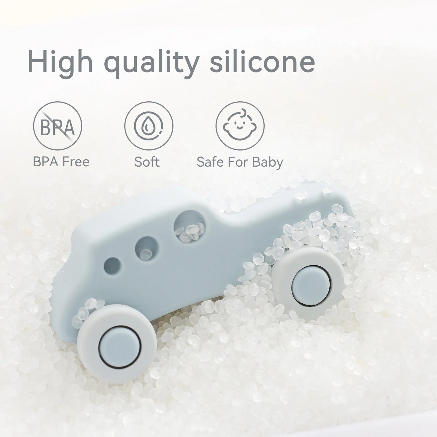 Montessori Baby Silicone Car Toys