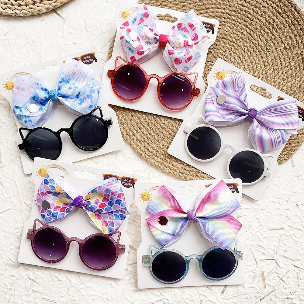 Big Bows With Sunglasses Set