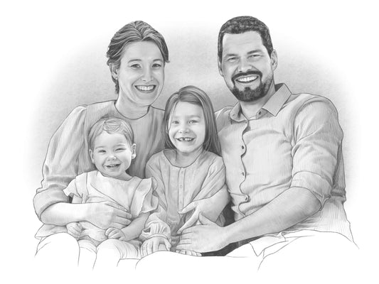 Premium Portrait Drawing From Your Desired Photo (Free Hanger Set for Canvas Included)
