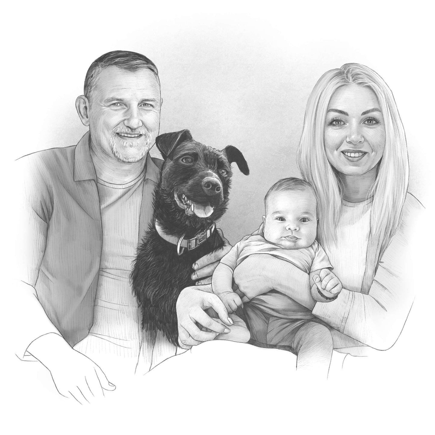 Premium Portrait Drawing From Your Desired Photo (Free Hanger Set for Canvas Included)