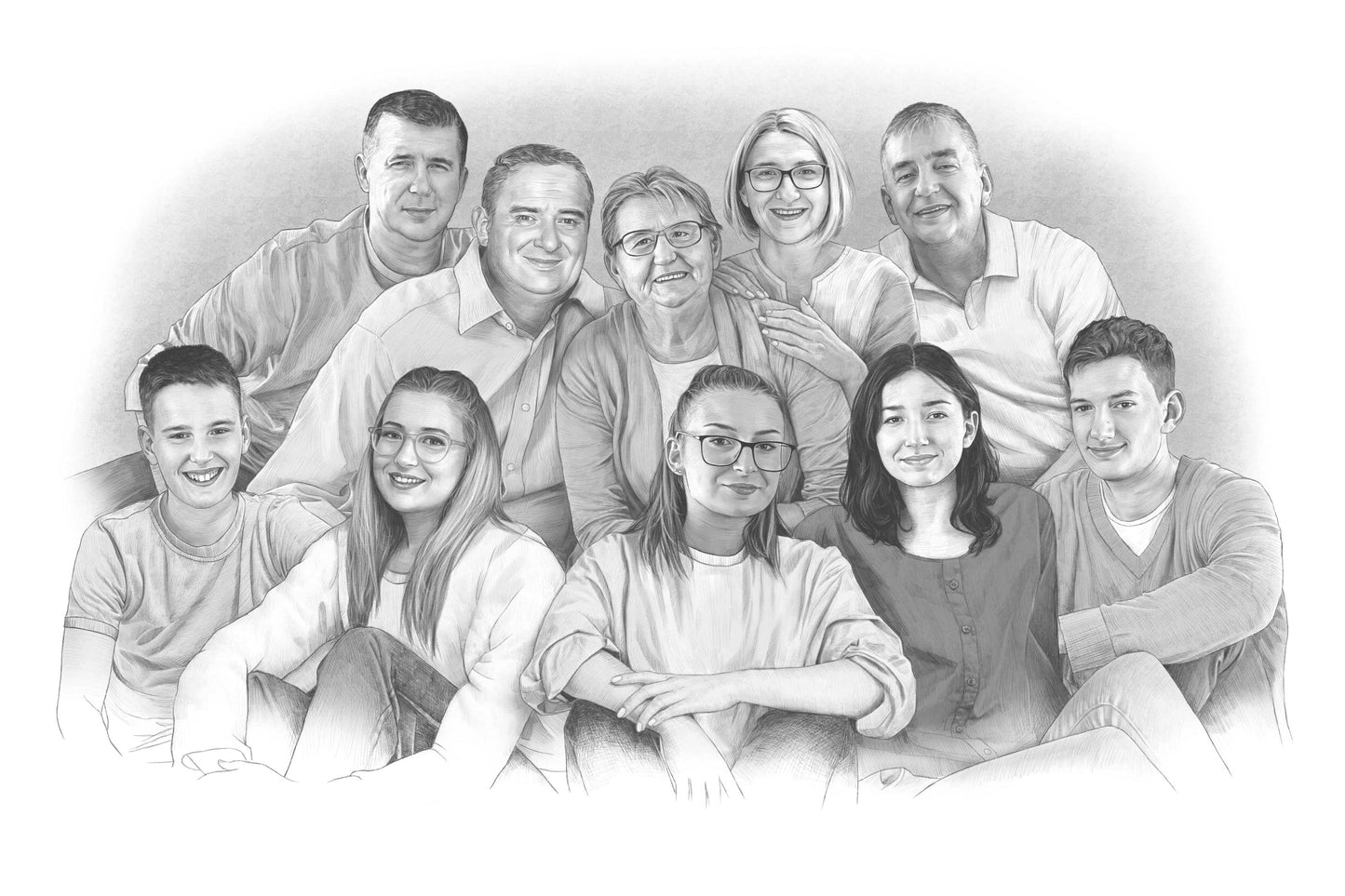 Premium Portrait Drawing From Your Desired Photo (Free Hanger Set for Canvas Included)