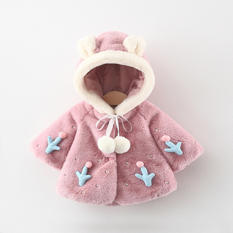 Remi Hooded Warm Faux Fur Coats (6M-36M)