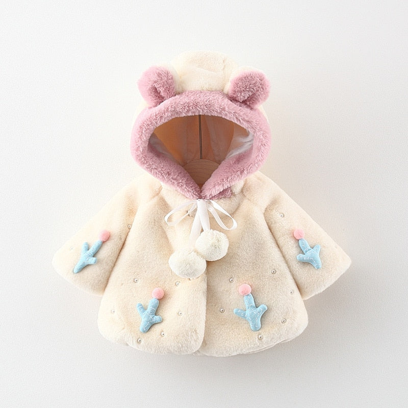 Remi Hooded Warm Faux Fur Coats (6M-36M)