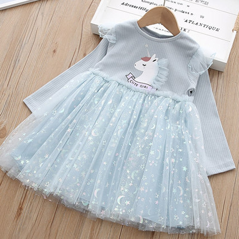 Unicorn Princess Dress (2T-7T)