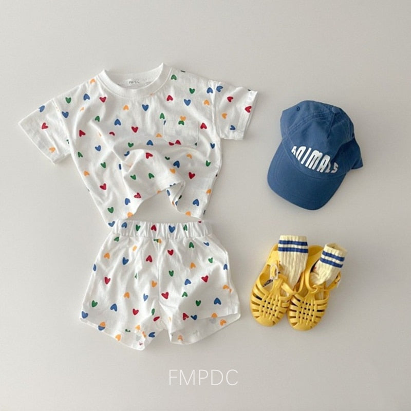 2pcs Polka Dot  Plaid Print Sets (12M-4T)