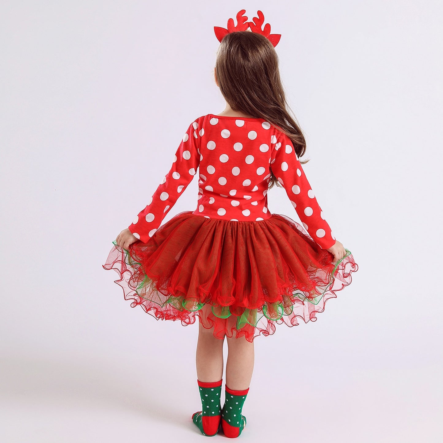 Arya Polka-dot Christmas Dress (12M-5T)