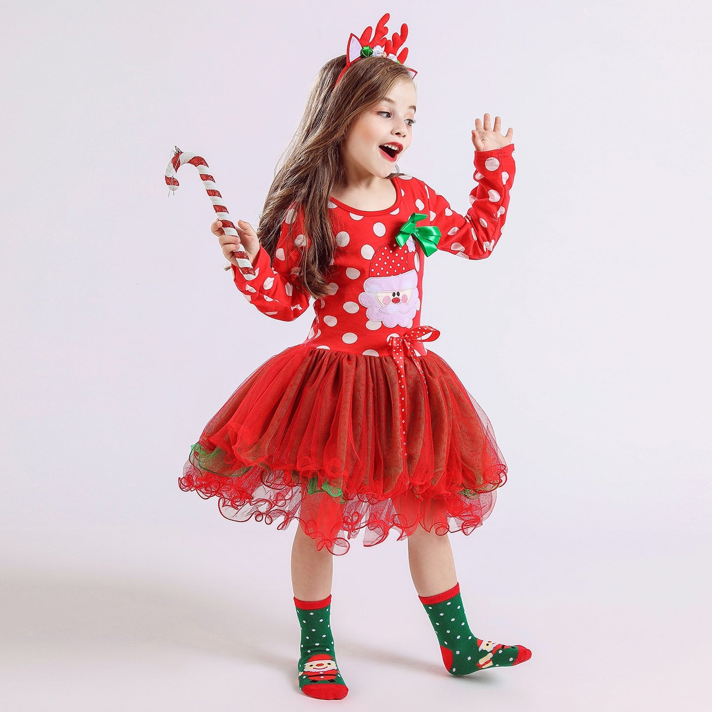 Arya Polka-dot Christmas Dress (12M-5T)