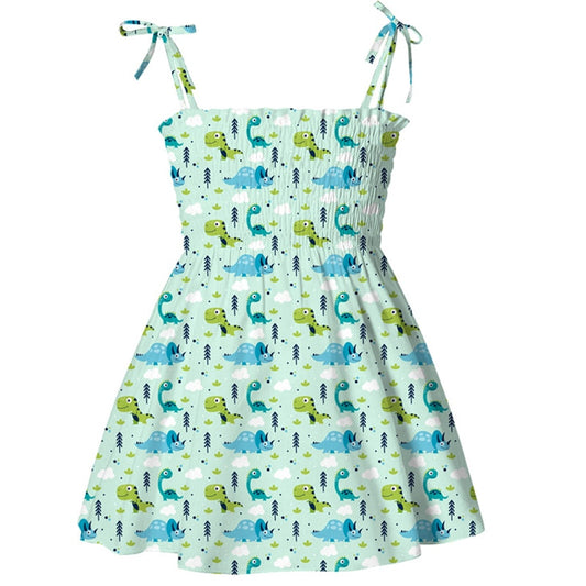 Alina Cartoon Print Sleeveless Dress (12M-5T)