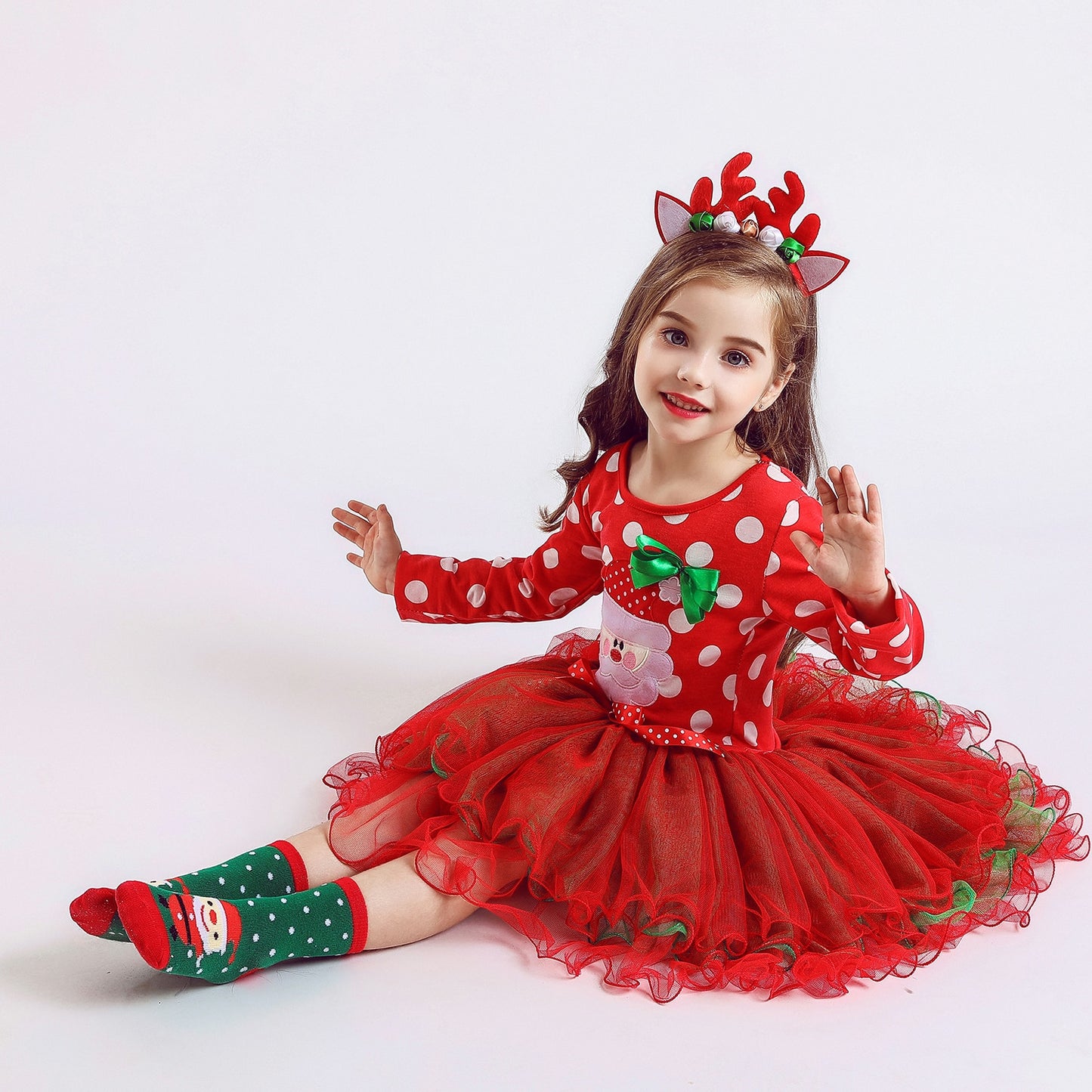 Arya Polka-dot Christmas Dress (12M-5T)