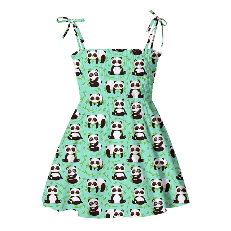 Alina Cartoon Print Sleeveless Dress (12M-5T)