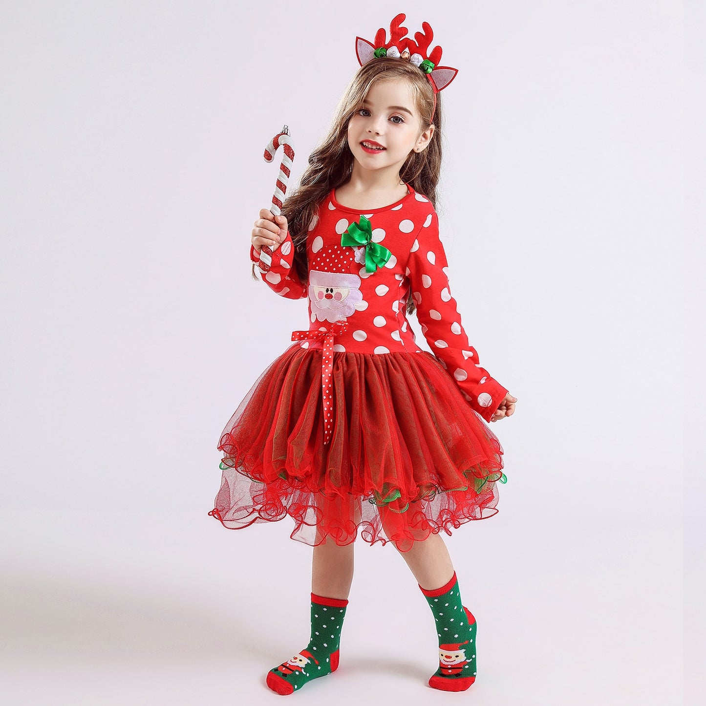 Arya Polka-dot Christmas Dress (12M-5T)