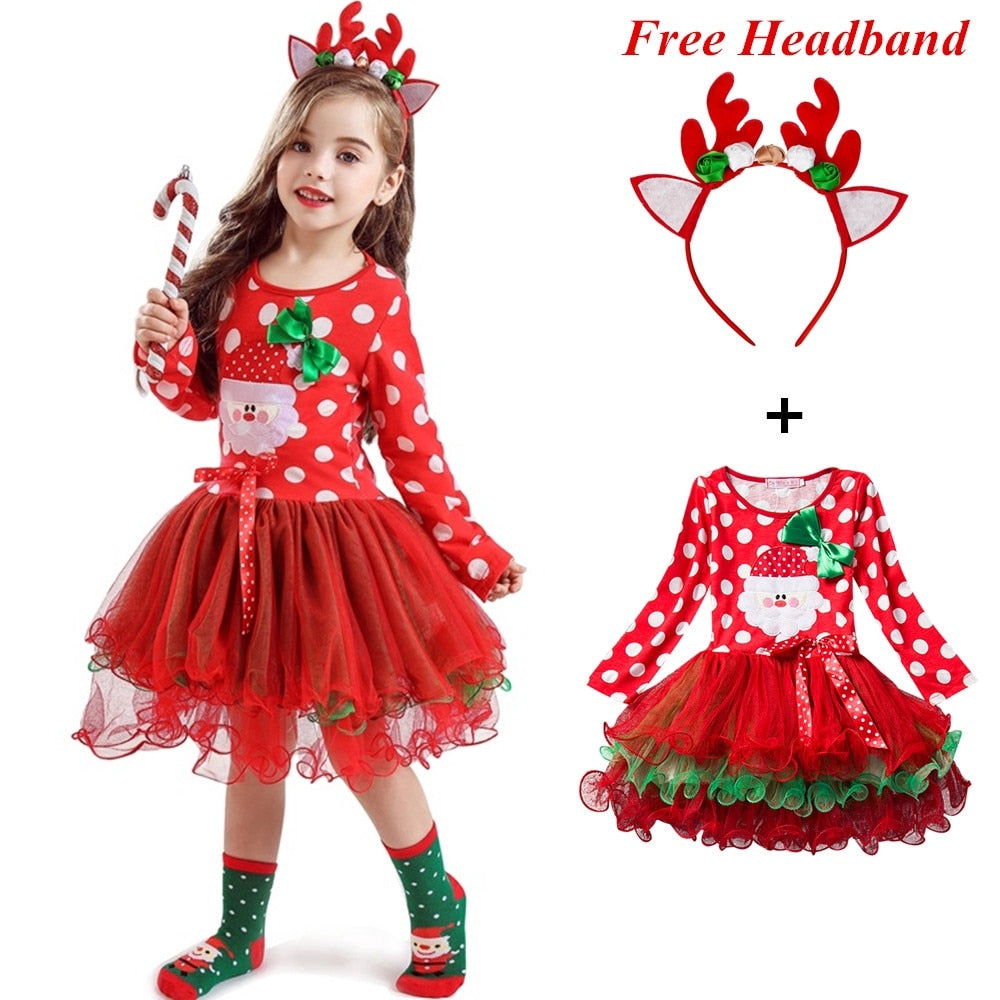 Arya Polka-dot Christmas Dress (12M-5T)